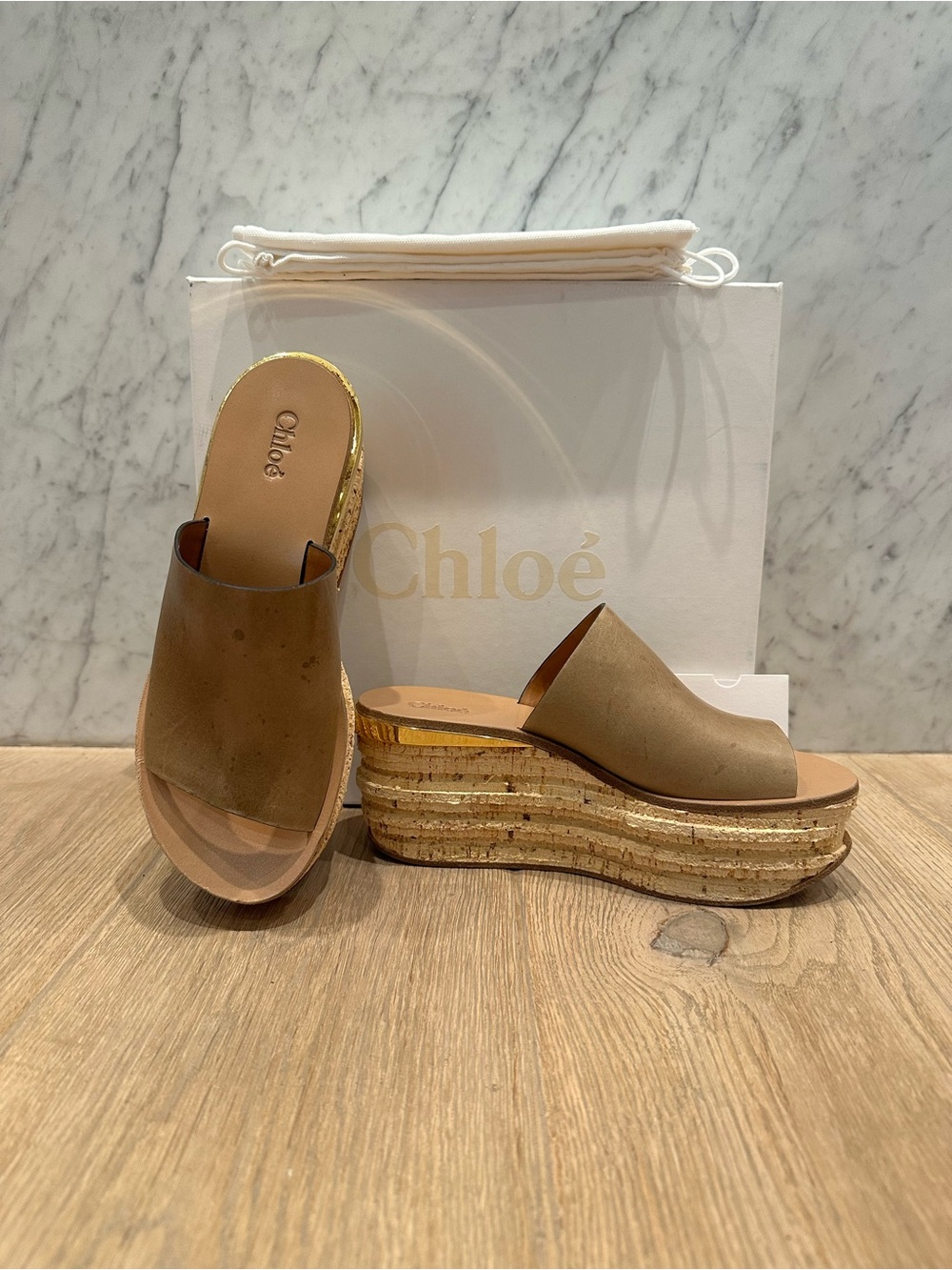 Chloe Cork Flatform